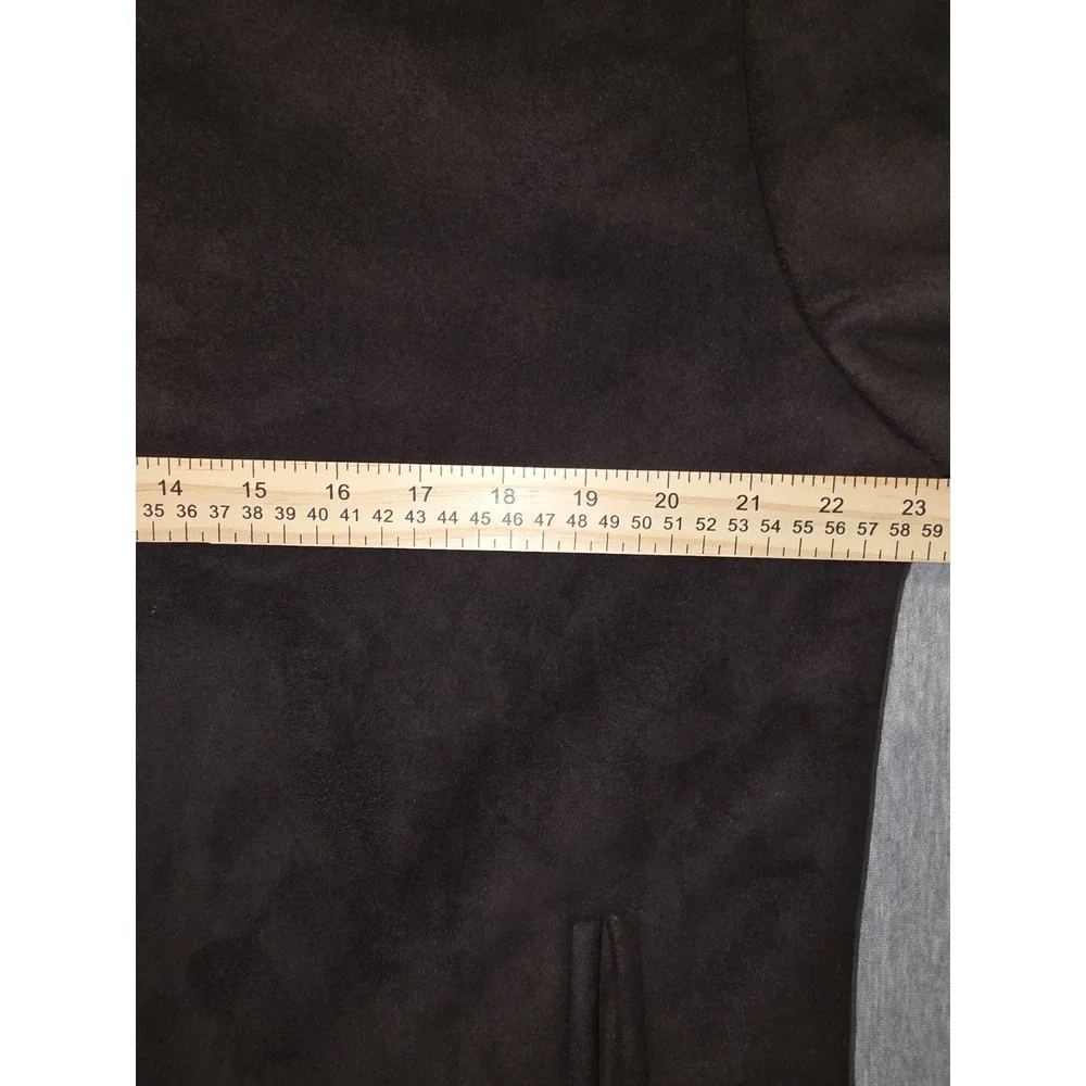 Weatherproof Garment Company Faux-Suede Sherpa-Lined Size L Dark Brown Jacket - Picture 8 of 10
